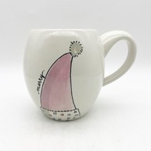 Rae Dunn Magenta &quot;May Your Days Be Merry&quot; Christmas Mug/Cup Santa Hat Co... - £19.97 GBP