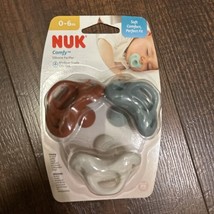 Nuk Comfy Orthodontic Silicone Pacifiers Binky Soother 0-6 Months (PACK ... - £7.41 GBP