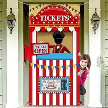 Carnival Circus Theme Party Decorations Photo Door Banner Ticket Booth Polyester - £18.59 GBP