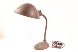 Antique Gooseneck Desk Lamp 18 Inches Tall Made in USA Decatur IL - £36.54 GBP