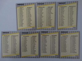 1989 Fleer Unmarked Checklist Team Set Of 7 Baseball Cards - £1.57 GBP