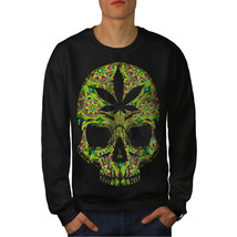 Wellcoda Skull Blunt Stoner Rasta Mens Sweatshirt, Pot Casual Pullover Jumper - £24.11 GBP+