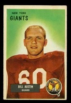 Vintage Football Card 1955 Bowman #11 Bill Austin Guard New York Giants - £10.08 GBP