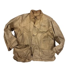 Vintage 1940s 50s JC Higgins Sears Tan Canvas Hunting Field Coat  Chore ... - $138.55