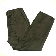 HUGO BOSS Abito Pantaloni 36 R 28 Cavallo Marrone a Spina di Pesce Gamba Dritta - £17.61 GBP