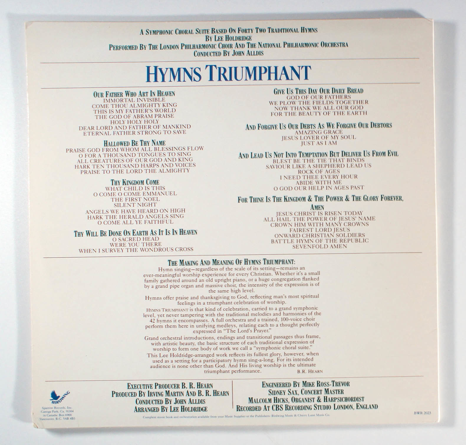 Lee Holdridge - Hymns Triumphant (1981) 2-LP Vinyl โข Christian Gospel Item image 2