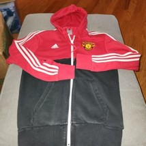 Adidas Manchester United Hoodie Size Small Soccer England Color Block full zip - £19.30 GBP