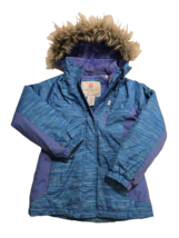 FREE COUNTRY - Girls Youth Blue Winter Jacket Fake-Fur Hood Trim-Medium ... - $20.06