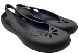 Crocs Shoes Women&#39;s Size 11 Black Mary Jane Flats Closed Toe Sling Back - £20.91 GBP