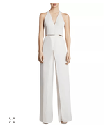 Halston Heritage Belted Jumpsuit Light Beige $180 2 - $849.18 MXN