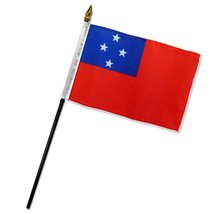 Western Samoa 4&quot;x6&quot; Desk Stick Flag (No Base) (1 Flag) - £2.26 GBP