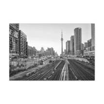 Toronto Black And White Skyline Canvas Artwork Breathtaking Stunning Cityscape  - £72.13 GBP+