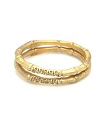Sterling 18k Yellow Vermeil Bamboo 2 mm Ring w/ Yellow Spinel Accents Sz... - $80.50 CAD