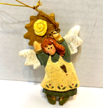 Vintage Kurt S Adler Christmas Angel Fairy Ornament Heavy Resin 4 inch - $11.61