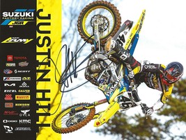 Justin Hill Supercross Motocross autographed 8.5x11 photo poster COA - £50.83 GBP
