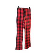 Womens H &amp; M Divided Red and Black Plaid Flared HIgh Waisted Pants Size ... - $17.78