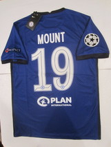 Mason Mount #19 Chelsea FC UCL Final Stadium Blue Home Soccer Jersey 2020-2021 - £78.22 GBP