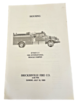 Program Brickerville Fire Co Elizabeth Township PA Housing 1989 - $12.07