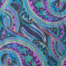 Stoff 1970&#39;s 1980&#39;s Paisley Muster Baumwolle Polyester Stoff 112cmx508cm - £88.27 GBP