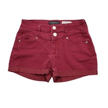 Aeropostale Shorts Womens 2 Red High Waisted Cut Off Button Zip Pocket D... - $18.69