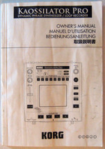 Korg Kaossilator Pro Dynamic Phrase Synthesizer Original Owner&#39;s Manual ... - $24.70