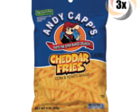 3x Bags Andy Capp&#39;s Cheddar Flavored Oven Baked Crunchy Fries Chips 3oz - £11.03 GBP