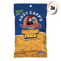 3x Bags Andy Capp&#39;s Cheddar Flavored Oven Baked Crunchy Fries Chips 3oz - £11.08 GBP