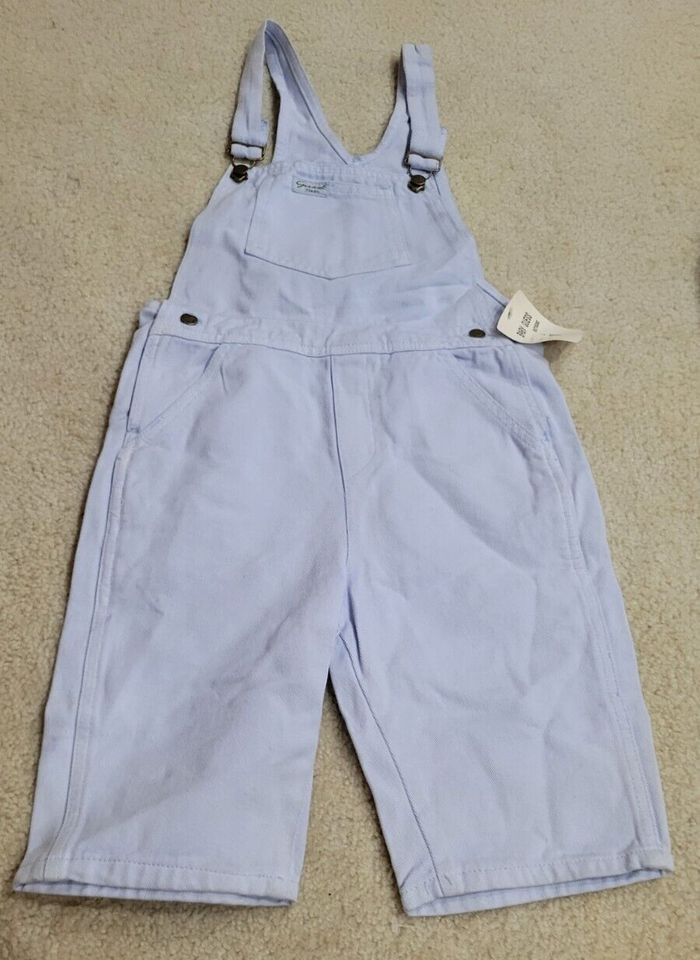 Primary image for Vintage 90s Baby Guess Jeans Overalls Kids 6X Light Blue