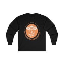 ufo steals coffee beans funny spaceship Unisex Ultra Cotton Long Sleeve Tee - $19.85+