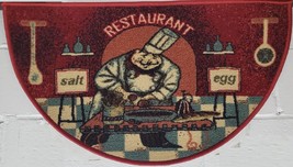 Textile Kitchen Rug (18&quot;x31&quot;) FAT CHEF IN THE RESTARAUNT, SIESTA, slice,... - £15.56 GBP