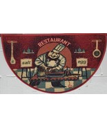 Textile Kitchen Rug (18&quot;x31&quot;) FAT CHEF IN THE RESTARAUNT, SIESTA, slice,... - $19.79