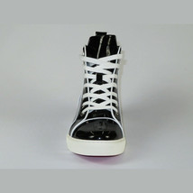 Mens High Top Shoes By FIESSO AURELIO GARCIA, Shiny Patent Leather 2416 Black image 3