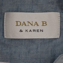 Dana B Karen Shirt Womens 4 Blue Chest Pocket Button Up Long Sleeve Collared Top - £20.44 GBP