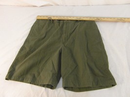 Adult Men&#39;s Junction West Casual Dark Olive Drab Green Shorts Zipper Fly 31488 - £13.12 GBP