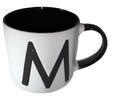 Oversized Personalize “Letter M” Ceramic Coffee Mug Cup 16 oz White-NEW-... - $20.66 CAD