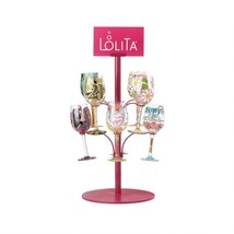 Lolita Wine Glass Displayer Tabletop Metal Holder 25" High Holds 8 Wine Glasses