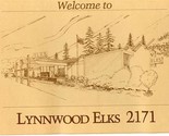 Lynnwood Elks 2171 Menu Edmonds Washington B P O E  - £14.24 GBP