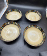 Set of 4 Sonoma Vallejo Blue Vegetable Soup Salad Bowls 7.75&quot; - $32.95