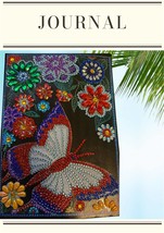 journal - unlined pages 8 x 6 butterfly - $94.77 MXN