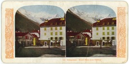 c1900&#39;s Colorized Stereoview Switzerland. Mount Blanc from Chamoni - £5.34 GBP