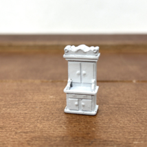 Vintage Miniature 1&quot; White Wood Kitchen Cupboard Cabinet Furniture Figurine - $9.95