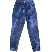 Fredrick&#39;s of Hollywood Danger Jeans Womens 7-8 Tie Die Denim HiRise Tapered VTG - £26.09 GBP