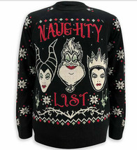 NWT Disney Parks Villains Naughty List Light Up Christmas Ugly Sweater XL  - £111.54 GBP