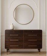 Solid Wood Hudson 8-Drawer Dresser Brown - Bedroom Storage - $25,296.07 MXN