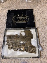 Vintage Solid Brass Belt Buckle Train Locomotive, USA-Jewels By Park Lane - £8.88 GBP