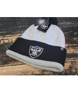 47 Brand On-Field Sideline Raiders Light Gray/Black Winter Beanie Hat Un... - £18.30 GBP