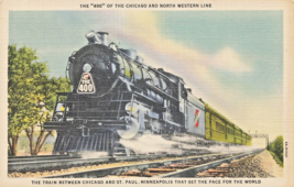 The &quot;400&quot; On The Chicago North Western Railroad Line~Locomotive Postcard - £10.05 GBP