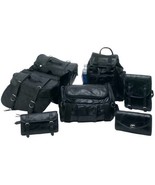 Iron Horse 7pc Rock Design Genuine Buffalo Leather Motorcycle Luggage Set - $119.99