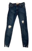Free People Jeans Womens 27x27 Blue Anthropologie Distressed Skinny Raw ... - $12.75
