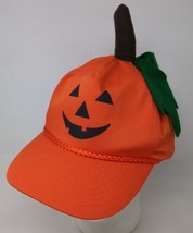 Vintage Halloween Snapback Hat Baseball Cap Pumpkin Jack-O-Lantern 90s 1... - £39.34 GBP